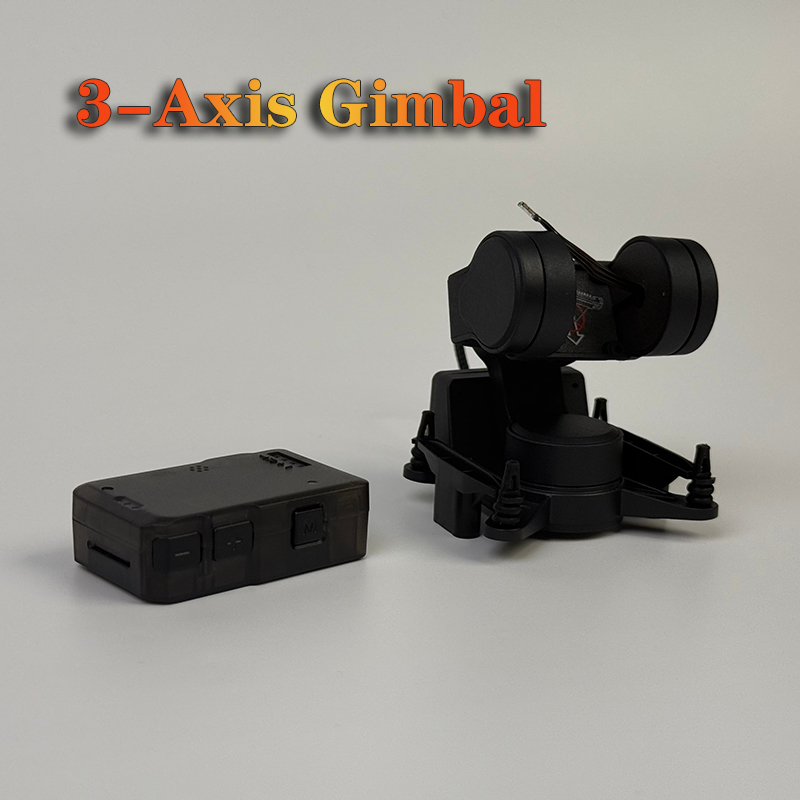 Drone Gimbal 3 Axis - 3軸ジンバルFPVレーシングドローン、安定性向上、PTZ対応、DJI O3、CADDX、Walksnail、Mavlink/Sbus対応、レーシングドローン用