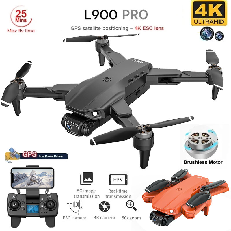 Drone Gimbal Brushless - 折りたたみ式ブラシレスドローンl900プロ,GPS, 4k,HD,デュアルカメラ,5g,wifi,rc,距離1.2km,ドローン