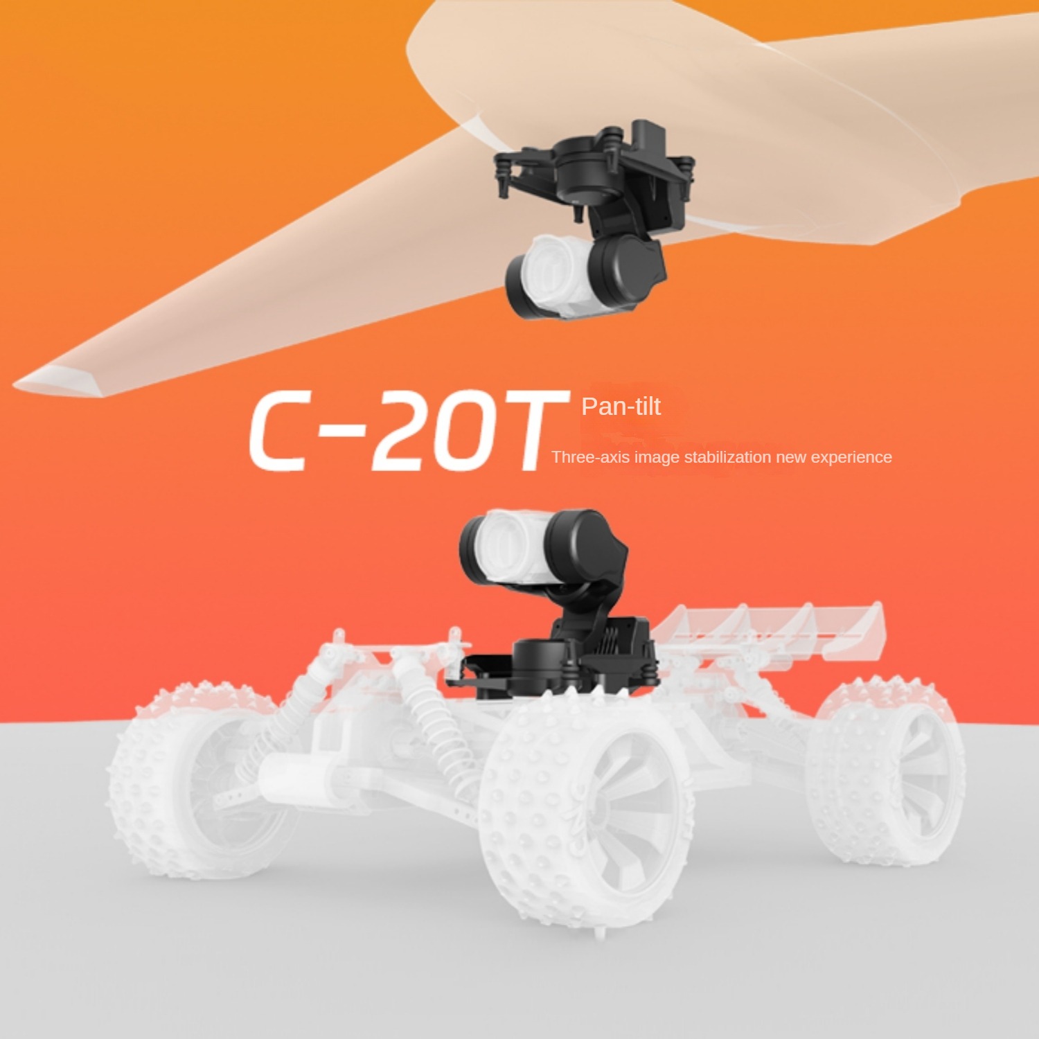 Drone Gimbal 3 Axis - NCZOBOE C-20T 3軸O4 FPVジンバルヘッドトラッカーモジュール O4/O4 Pro