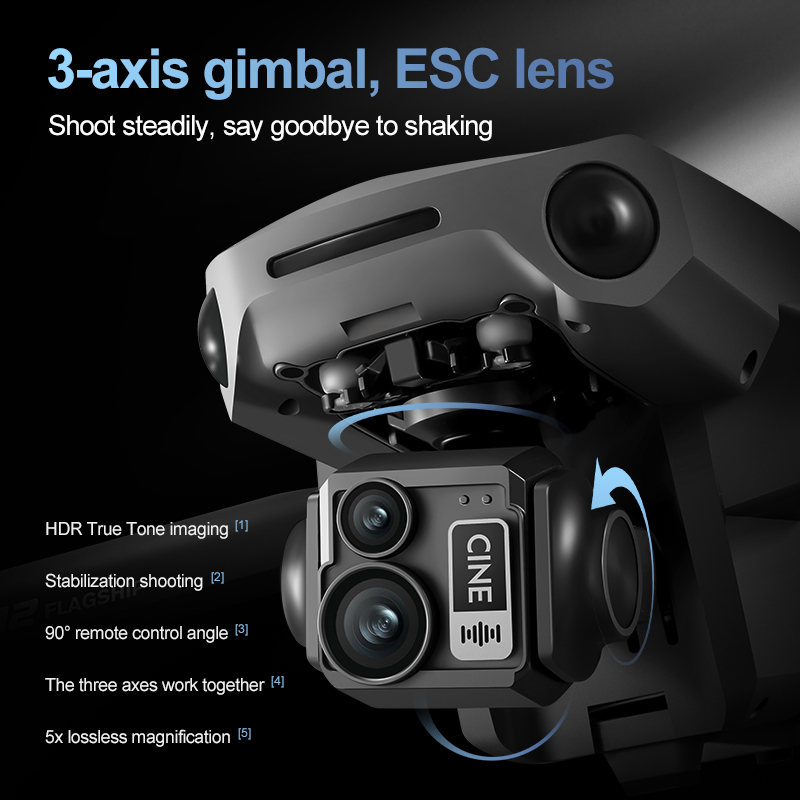 8K 3軸ジンバルブラシレス7.2インチタッチスクリーンFP - Drone Gimbal Case のレビューと価格