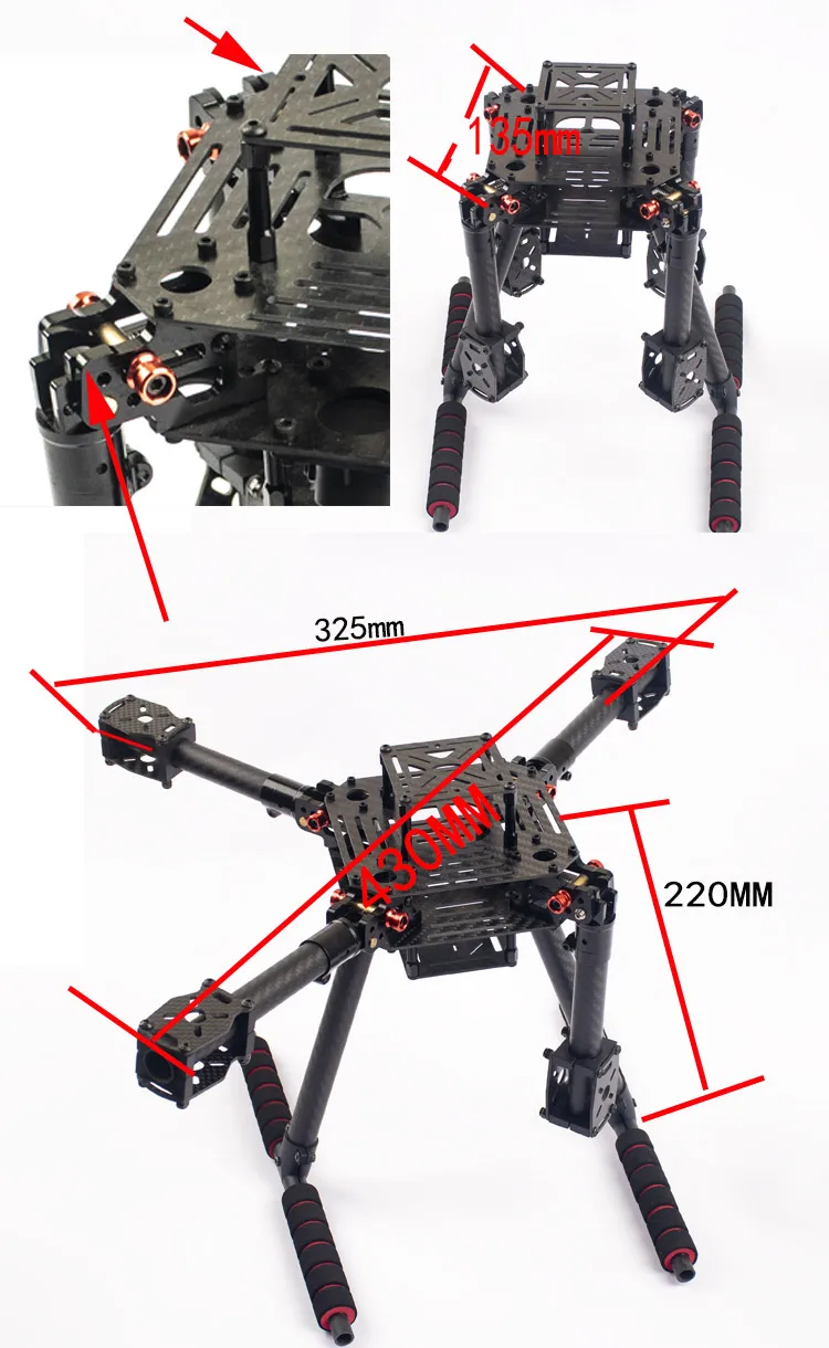 Flyroun LX350 PRO 350mmドローン三脚  - Drone Gimbal For Mirrorless のレビューと価格
