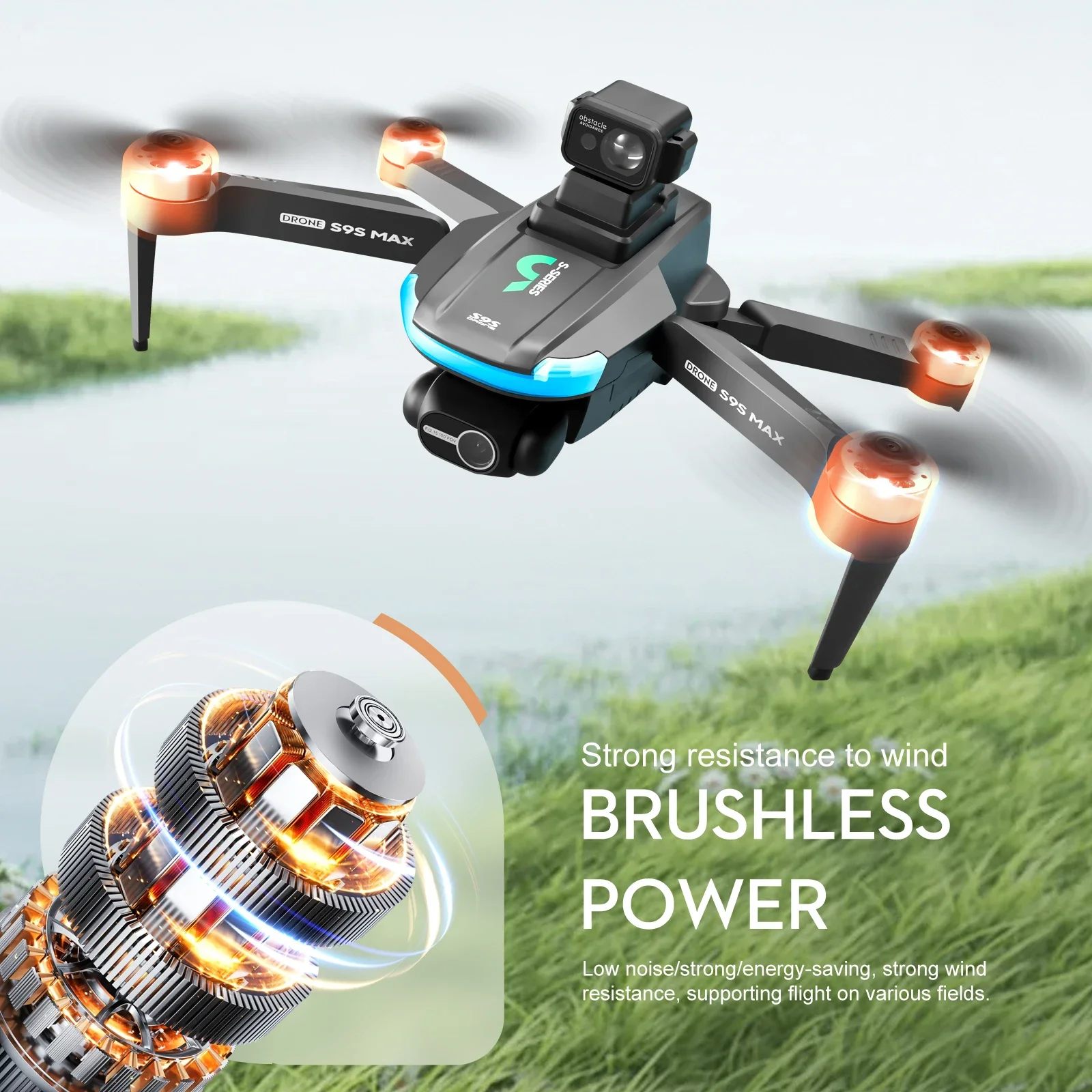 新しい S9S MAX ミニドローン 4K 2 軸 PTZ  - Drone Gimbal 2 Axis のレビューと価格