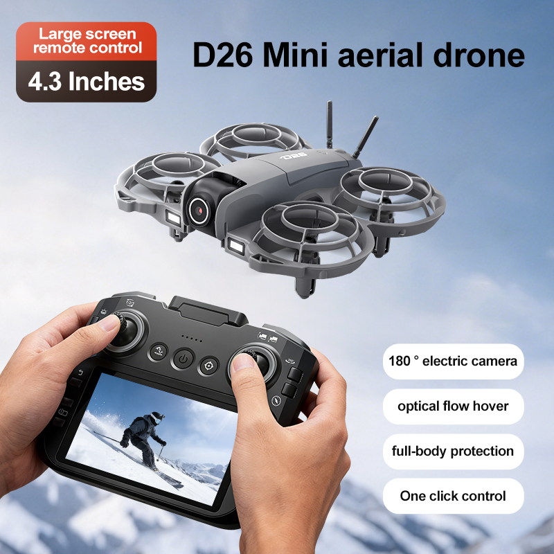 D26 ドローン 4K 空撮HD 180 °   カメラ付き - Drone Gimbal Case のレビューと価格
