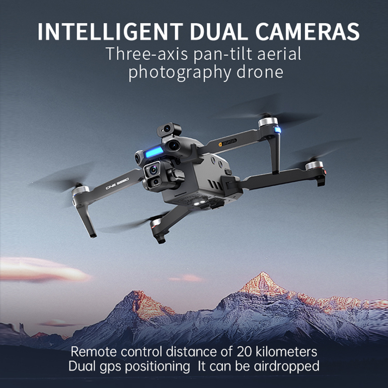 2026年新型8Kデュアルカメラドローン、5.5インチ大型ス - Drone Gimbal Brushless のレビューと価格