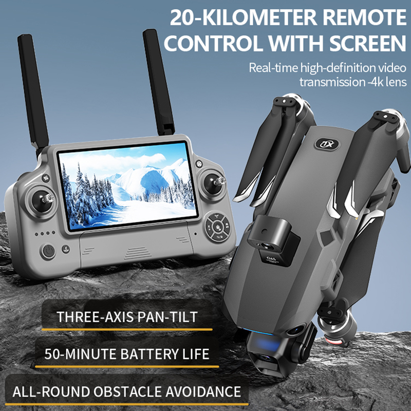 2026年新型8Kデュアルカメラドローン、5.5インチ大型ス - Drone Gimbal Brushless のレビューと価格
