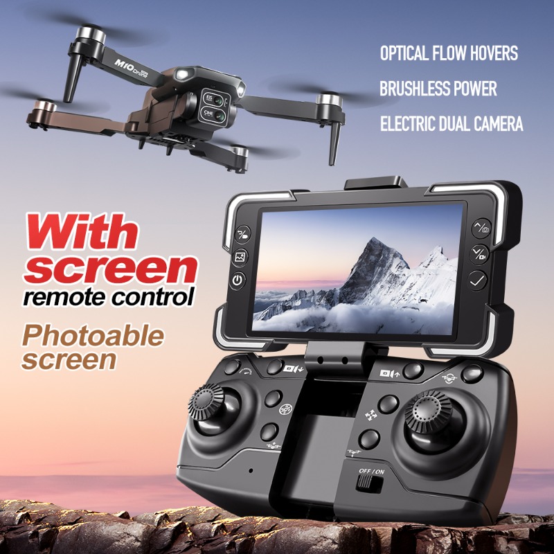 M10カメラドローン、画面付きリモコン、デュアルカメラ、オプ - Drone Gimbal Case のレビューと価格